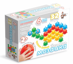 Мозаика напольная с крупными фишками (D6см/32эл)