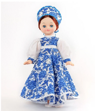 Кукла в костюме Гжель