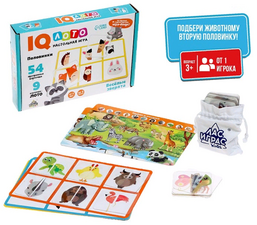 Настольная игра «Умное лото. Половинки: весёлые животные»