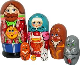 Матрешка "Колобок" 18 см 1 шт.